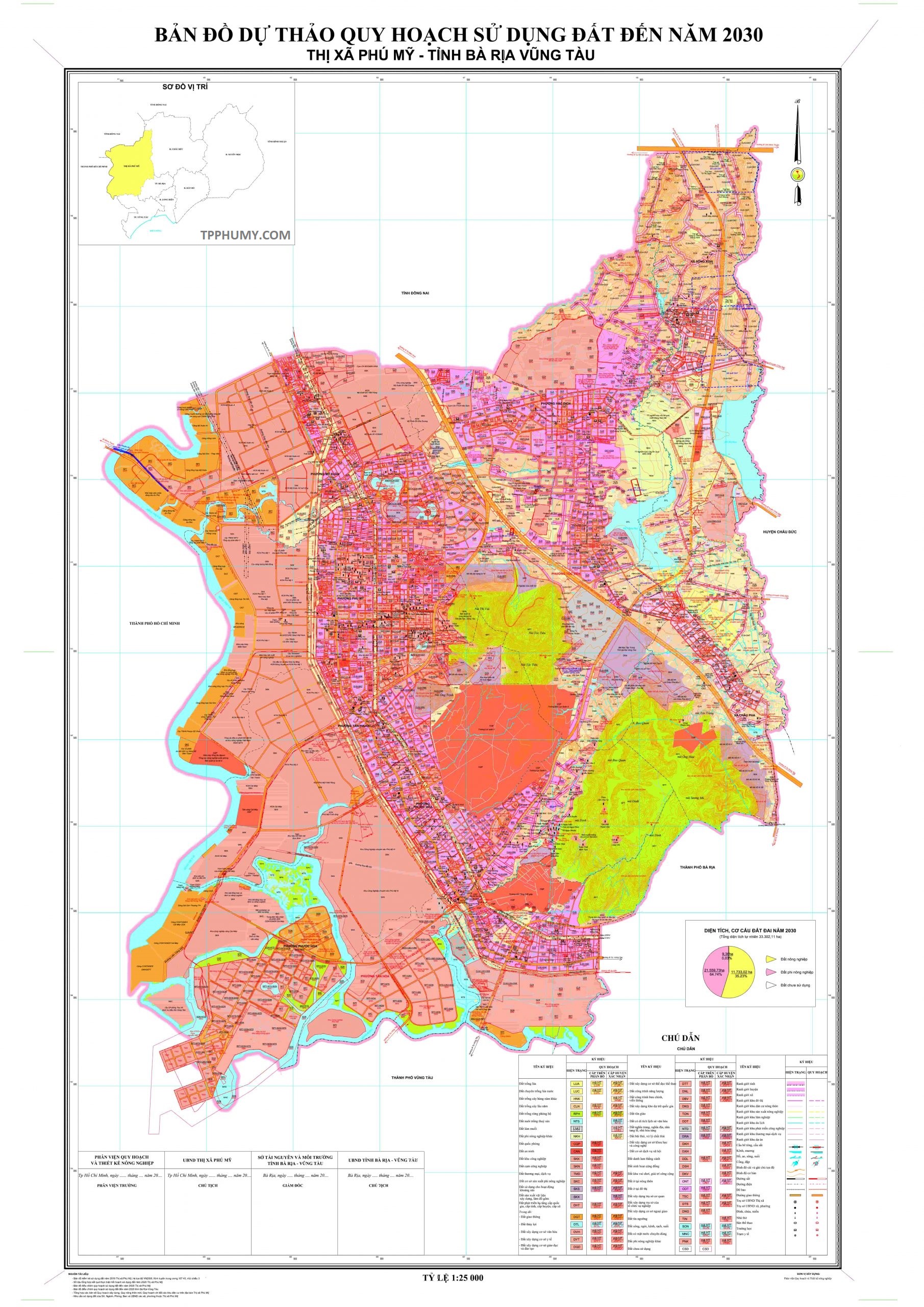 Bản đồ quy hoạch THỊ XÃ PHÚ MỸ, BR-VT đến năm 2030