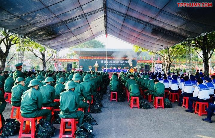 Thị xã Phú Mỹ tổ chức Lễ giao nhận quân năm 2023